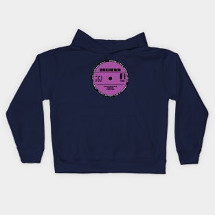 Purple Vinyl Retro Record Kids Hoodie